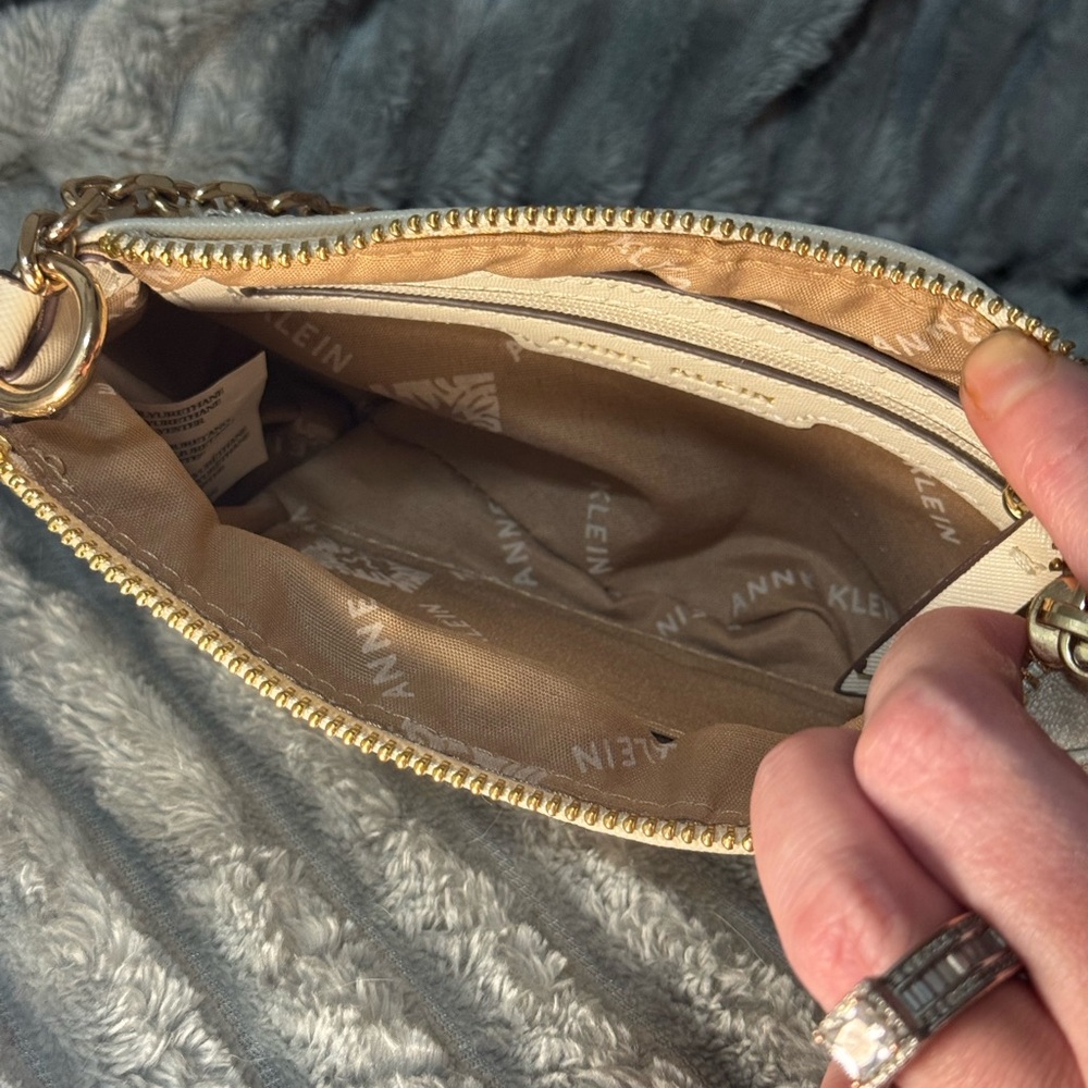 Anne Klein Cream Chain Shoulder Bag - Picture 8 of 12
